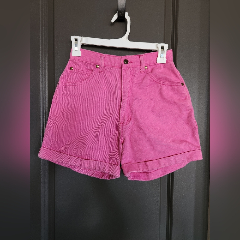 Vintage csl cherry stix ltd high waisted hot pink shorts size 3/4